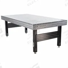 FLEXTUR Welding Table: 35 in Ht, 48 in Dp, 96 in Wd, 6,000 lb Wt Capacity, Plain (MPN 78909530). Key specifications — Manufacturer Part Number: 78909530; Brand: FLEXTUR; Hole Diameter: 5/8 in.
