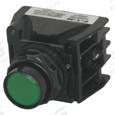 EATON Hazardous Location Push Button: 30 mm, Metallic, Flush Profile - Flush-Mount Push Buttons