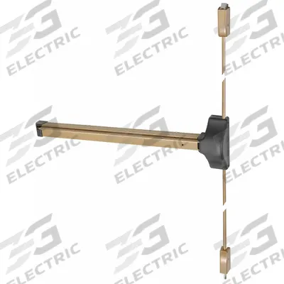 ASSA ABLOY ACCENTRA Surface Vertical Rod: 36 in Max Door Wd - Surface Vertical Rod Push Bars