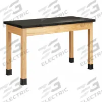 Table: 24 in Overall Wd, 30 in Overall Ht, 4 ft Overall Lg, ChemGuard, 500 lb Load Capacity, Beige (MPN P7102BK30N). Key specifications — Brand: DIVERSIFIED SPACES; Countertop Material: ChemGuard.