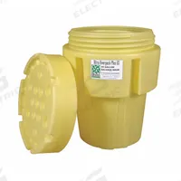 ULTRATECH Overpack Drum: LDPE, 65 gal, Screw-On Lid, Unlined/No Interior Coating, Polyethylene (MPN 582). Key specifications — Drum Material: LDPE; Drum Head Type: Open Head; UN Rating Solids: 1H2/X228/S; UN Rating Liquids: USA/M5904; Interior Lining: Unlined/No Interior Coating; Drum Message Text: Overpack/Salvage Drum; Closing Ring Material: Polyethylene; For Holding: Drums.