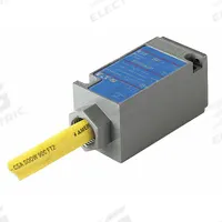 EATON Limit Switch Body: EN50041 Body, 2 Mounting Holes, 2NO/2NC, Metallic (MPN E50SB6P). Key specifications — attr1019579: 8 ft Cable with 9 wire Pigtail; attr1018601: E50; attr211338: EATON; attr1027434: No Indicating Light Included; attr1038844: Metallic.