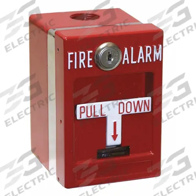 EDWARDS SIGNALING Pull Station: 120V AC Volt, 10 A @ 120V AC Current, Wall Mount - Pull Stations for Fire Alarm Systems