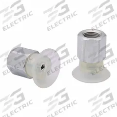 SCHMALZ Vacuum Pad Assembly: Flat, M5 Vacuum Port, 16.8 mm Pad Dia, Food Grade Silicone Rubber, 55 A (MPN 10.01.01.14170). Key specifications — attr1019136: 10.01.01.14170; attr1019138: SCHMALZ; attr1019139: 55 A.