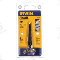 IRWIN Step Drill Bit: 3/16" to 1/2", Black Oxide Cobalt, Hex Shank (MPN 10232cb). Key specifications — attr1234936: Not Impact Rated.