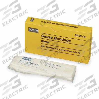 PIP GLOBAL SAFETY Gauze Wrap: 6 yd Dressing Lg, 4 in Dressing Wd, Gauze - Conforming Gauze Bandages