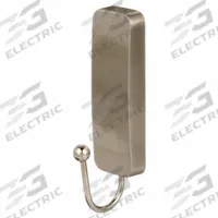 COMMAND Hook: 2 3/4 lb Wt Capacity, 1 Points per Hook, Nickel, 3 11/16 in Overall Ht (MPN 17034BN-ES). Key specifications — Brand: COMMAND; Color: Nickel.