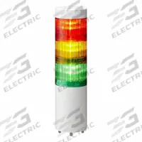 PATLITE Tower Light Assembly: 3 Tier, No Sounder Tier, IP65, Amber/Green/Red, Direct Wire, Steady (MPN LR6-302WJNW-RYGZ). Key specifications — Manufacturer Part Number: LR6-302WJNW-RYGZ; Brand: PATLITE; Operating Voltage: 24V DC; Light Tier Color: Red.