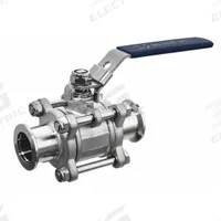 USA INDUSTRIALS Manual Two-Way Ball Valve: 1/4 in, 316 Stainless Steel, Straight Valve Body, PTFE (MPN ZUSA-VLV-107). Key specifications — Brand: USA INDUSTRIALS; Handle: Locking Lever.