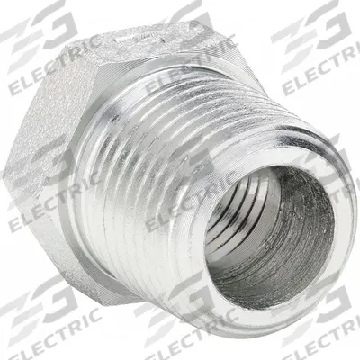 PARKER Metal Pipe Straight: Straight, Steel, 3/4 in x 1/2 in - Hydraulic Threaded Extreme-Pressure Pipe Fittings