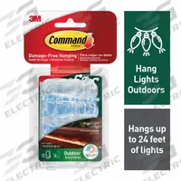 COMMAND Cord Clip: 1 Points per Hook, Clear, 1 11/32 in Overall Ht, 5/8 in Overall Wd, 12 PK (MPN 17301CLRAW-ES). Key specifications — Brand: COMMAND; Color: Clear.