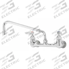 T&S BRASS Low Arc Laundry Sink Faucet: Cast Brass, Centerset, Wall, 2 Mounting Holes, Chrome, Lever (MPN B-0231). Key specifications — Brand: T&S BRASS.