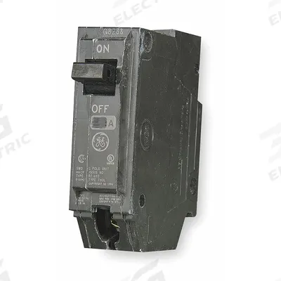 GE Miniature Circuit Breaker: THQL, 20 A, 120/240V AC, Single Phase, 10kA at 120/240V AC - THQP, THQL & THHQL Series, Plug-In GE Miniature Circuit Breakers