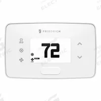 FRIEDRICH Thermostat: Thermostat, 1 in x 3 7/16 in x 5 9/16 in, Installation Hardware (MPN EMRTA4). Key specifications — Manufacturer Part Number: EMRTA4; Product Type: Thermostat; Includes: Installation Hardware; Brand: FRIEDRICH.