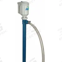 FINISH THOMPSON Electric Drum Pump: Pump with Hose, 4/5 hp HP, 115 V AC, 40 gpm, Polypropylene, PP (MPN PFP-40 & M3V Kit). Key specifications — Brand: FINISH THOMPSON; Suction Tube Material: PP.