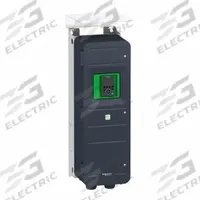 SCHNEIDER Variable Frequency Drive: In Phase Three, Out Phase Three, 60 hp, No Bypass, Programmable (MPN ATV950D45N4U). Key specifications — Style: Compact; Color: Black/Green; Output Phase: Three.