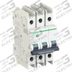 SCHNEIDER ELECTRIC IEC Miniature Circuit Breaker: 3 A Amps, 14kA at 120/240V AC, Screw Clamp, D (MPN M9F43303). Key specifications — DC Voltage Rating: Not Rated; Max. AIR Rating: 14kA at 120/240V AC; Terminal Connection: Screw Clamp; Brand: SCHNEIDER.