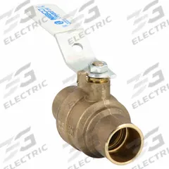 NIBCO Manual Two-Way Ball Valve: 1 in Size, Bronze, Straight, Sweat x Sweat, Full Port Ball Port (MPN NJ9901A). Key specifications — Brand: NIBCO; Handle: Lever.