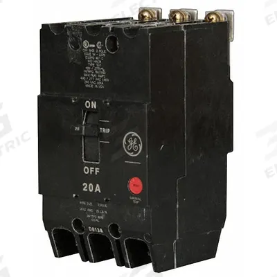 GE Molded Case Circuit Breaker: 15 A Amps, 18kA at 277/480V AC, Fixed, Lug - TEY-Frame GE Molded Case Circuit Breakers