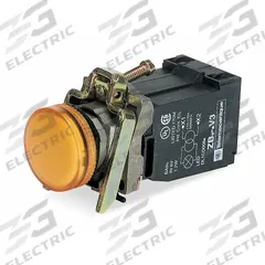 SCHNEIDER ELECTRIC Pilot Light: 22 mm Panel Mounting Size, Orange, Incandescent, XB4 Series (MPN XB4BV35). Key specifications — Series: XB4; Brand: SCHNEIDER; Includes Push-To-Test: No Push-To-Test Included.