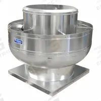 Upblast Exhaust Fan: Belt Drive, Includes Drive Pack, 24 1/2 in Wheel, 5,785 cfm, ODP, 1 1/2 hp (MPN ALX245UB30150M). Key specifications — Brand: CANARM; Base Shape: Square; Assembly: Assembled; Motor Enclosure: Open Dripproof; Nameplate Voltage: 230/460V AC; Mounting Location: Wall; For High-Static Pressure Applications: No; High-Efficiency Motor: No.
