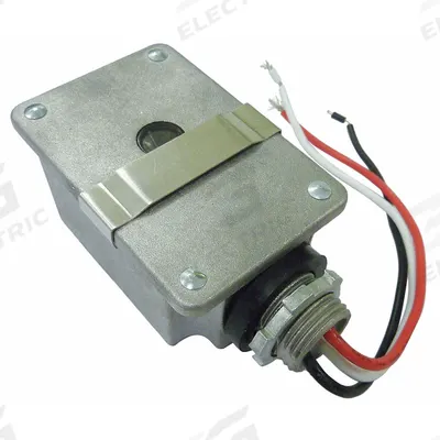 Dayton Photocontrol: Flush In-Post Photocell Mounting, 1/2 in Stem Dia, SPST, 120V AC - Fixed Stem-Mounted Photocells