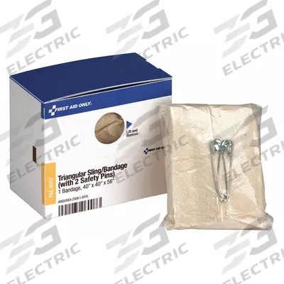 FIRST AID ONLY Triangular Bandage: 40 in Short Side Lg, 56 in Long Side Lg - Triangular Bandages