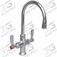 WATERSAVER FAUCET COMPANY Laboratory Faucet: Faucet, Single-Post, 2 Handles, Lever, Std, Gooseneck (MPN L414-55LE). Key specifications — Brand: WATERSAVER FAUCET COMPANY; Color/Finish: Chrome; Product Type: Faucet.