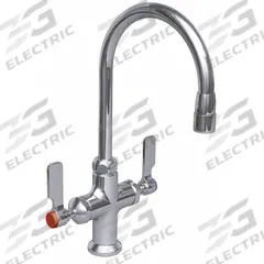 WATERSAVER FAUCET COMPANY Laboratory Faucet: Faucet, Single-Post, 2 Handles, Lever, Std, Gooseneck (MPN L414-55LE). Key specifications — Brand: WATERSAVER FAUCET COMPANY; Color/Finish: Chrome; Product Type: Faucet.