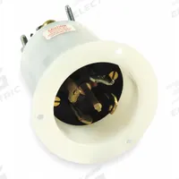 HUBBELL Locking Inlet: Non-NEMA, Black, 120/208V AC, 20 A, 4 Pole, 5 Blade (MPN HBL45985CL). Key specifications — Voltage Rating: 120/208V AC; Brand: HUBBELL.