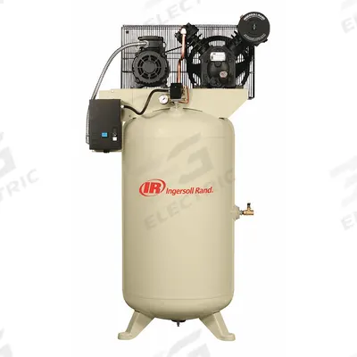 INGERSOLL RAND Electric Air Compressor: 5 hp, 2 Stage, Vertical, 80 gal, 14.3 cfm, 175 psi - Splash Lubricated Stationary Electric Air Compressors