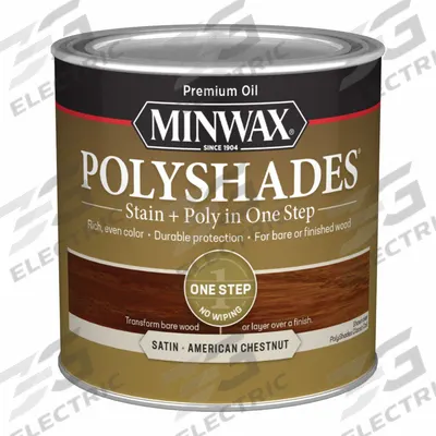 MINWAX Wood Stain: Wood Stain and Sealer, Interior, Oil, 0.5 pt Container Size - Combination Wood Stain & Sealers