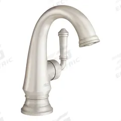 AMERICAN STANDARD Mid Arc Bathroom Faucet: Delancey, Brass, Brushed Nickel Finish, 1.2 gpm Flow Rate (MPN 7052121.295). Key specifications — Includes: Drain; Brand: AMERICAN STANDARD; Series: Delancey.