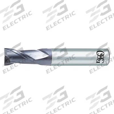OSG Square End Mill: Carbide, Diamond Coated, 2 Flute, 12 mm Mill Dia, 30 mm LOC - Carbide Square End Mills for Graphite & Carbon Fiber