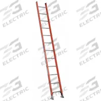WERNER Straight Ladder: 12 ft Ladder Size, Fiberglass, 300 lb Load Capacity, 27 lb Wt, 12 Rungs (MPN D6212-1). Key specifications — Color: Orange; Brand: WERNER; Included Features: Mar-Resistant End Caps; Shoe Type: Slip-Resistant.