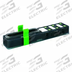 MURRELEKTRONIK Distribution Box: EXACT8, 6 Ports, 4 Pole M8 Female, 2 A Current Rating per Port (MPN 8000-86100-0000000). Key specifications — IP Rating: IP67; Features: PNP Electrical Design; For Use With: Connection Cap.