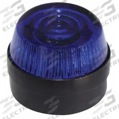 EATON Pilot Light Lens: 30 mm Panel Mounting Hole Dia, Blue, Fresnel, Incandescent/LED, E34 (MPN E34G6). Key specifications — Brand: EATON; Compatible with Series: E34; Lens Material: Glass.