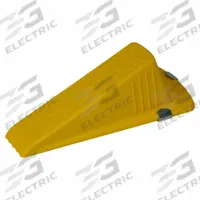 Door Wedge: 6 3/4 in Lg, 3 1/2 in Wd, 2 in Overall Ht (MPN 00967). Key specifications — Brand: GIANT FOOT; Color: Yellow.