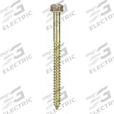 APPROVED VENDOR Concrete Anchor Screw: 3 1/2 in Overall Lg, 1/4 in Dia, Steel, Zinc Yellow - Hex-Head Screw Anchors
