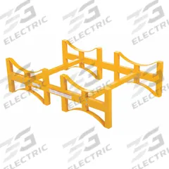 VESTIL Drum Rack: 46 in x 30 in x 13 in, For 2 Drums, 1 Levels, 1,600 lb Wt Capacity, 1,600 lb (MPN DRUM-RACK-2). Key specifications — Weight Capacity Per Level: 1,600 lb; Color/Finish: Yellow; For Drum Capacity: 55 gal; Brand: VESTIL.