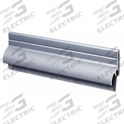 PEMKO Door Sweep: Brush Insert, Aluminum, 36 in Lg, 1/2 in Wd - Door Sweeps