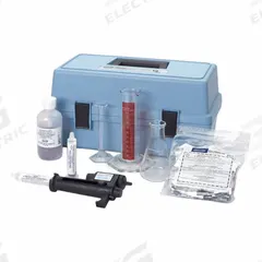 HACH Chloride Test Kit: Chloride, 10 to 8,000 mg/L Cl⁻, 0.1-20 mg/L, 100 Tests, 8 Pieces (MPN 2063500). Key specifications — Range: 10 to 8,000 mg/L Cl⁻; Sensitivity: 0.1-20 mg/L; Brand: HACH; Includes: Delivery Tube; Test Parameters: Chloride.