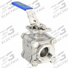 APPROVED VENDOR Manual Two-Way Ball Valve: 1 1/2 in, CF8M Stainless Steel, Straight Valve Body, PTFE (MPN G-S3P2K-150). Key specifications — Brand: APPROVED VENDOR; Handle: Locking Lever.