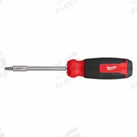 MILWAUKEE Multi-Bit Screwdriver: Nut Driver/Phillips/Slotted/Torx Tip, 13 Tips, 9 in Overall Lg (MPN 48-22-2907). Key specifications — attr1205339: T7; attr1205303: MILWAUKEE.