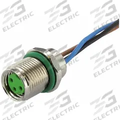 MURRELEKTRONIK Cordset: M8 Female – Rear Mounting Receptacle, A, 3 Pins, 0.5 m Wire Lead Lg (MPN 7000-08575-9700050). Key specifications — attr164351: PP; attr164366: IP67; attr164371: 6P; attr164345: MURRELEKTRONIK; attr164374: 0.25 sq mm; attr1031759: A.