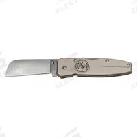 KLEIN TOOLS Lightweight Lockback Knife: 2 1/2 in Blade Lg, 3 1/2 in Closed Lg, 6 1/4 in Overall Lg (MPN 44007). Key specifications — attr307537: Aluminum; attr307538: Yes; attr324882: KLEIN TOOLS.
