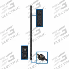 EATON TRIPP LITE PDU: Single-Phase, 120V AC, 24 Outlets, NEMA 5-15/20R, 0 RU, Front Facing (MPN PDUV30). Key specifications — Plug Type: NEMA L5-30P; Brand: EATON TRIPP LITE; Phase: Single-Phase; Maximum Input Voltage: 120V AC; Receptacle Type: NEMA 5-15/20R; Facing: Front.
