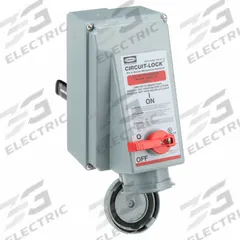 HUBBELL Mechanical Interlock: 480V AC, Three Phase, 100 A, 3 Pole, 4 Wire (MPN HBL4100MI7W). Key specifications — Brand: HUBBELL; Reverse Service: No.