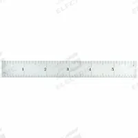 STARRETT Steel Rule, Spring Tempered: C604R-6, 6 in, 0.05 in Thick, 1/64 in, Chrome, Black, Rigid. Key specifications — attr939978: 1/64 in; attr934745: STARRETT; attr944509: Chrome; attr939993: Decimal; attr986193: Etched.