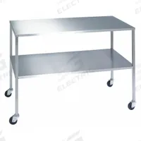 LAKESIDE Instrument Table W Shelf,SS,72 X 24: Fixed Ht, Stainless Steel, 72 in x 24 in (MPN 8399). Key specifications — Unit Type: Not Expandable or Modular; For Environment: Food Service; Assembly: Fully Assembled; Wheel Material: Rubber; Frame Material Finish: Unfinished; Mobility: Casters; Height Adjustability: Fixed Height; Frame Construction: Welded Only.